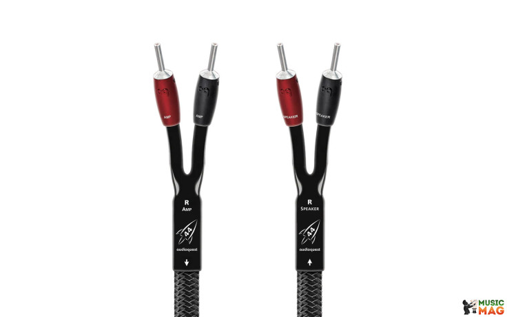 AUDIOQUEST Pair 3.0m ROCKET 44 FR 500 Spade Silver