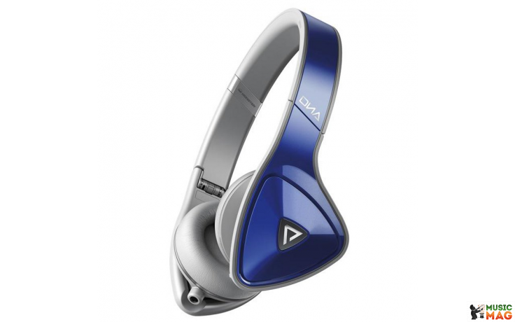 Monster DNA Neon On-Ear Headphones Cobalt Blue Over Light Grey