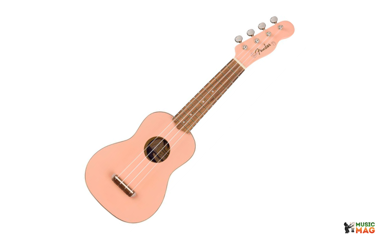 FENDER UKULELE VENICE SOPRANO SHELL PINK WN