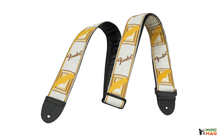 Fender 2" MONOGRAMMED WHITE/BROWN/YELLOW STRAP