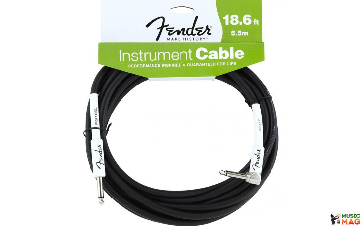 FENDER PERFORMANCE INSTRUMENT CABLE 18,6 BK ANGLED