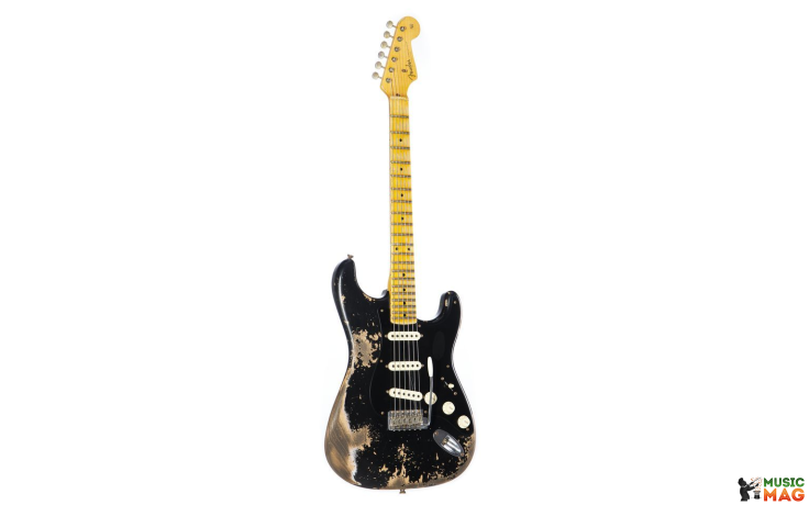 FENDER CUSTOM SHOP LIMITED EDITION POBLANO STRATOCASTER SUPER HEAVY RELIC AGED BLACK