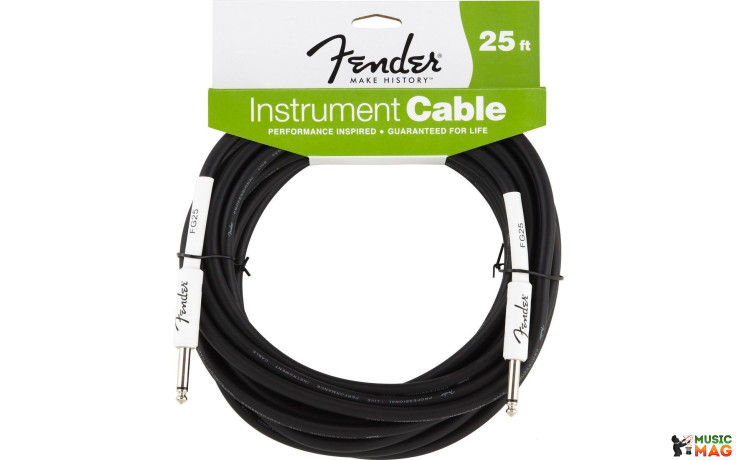 FENDER PERFORMANCE INSTRUMENT CABLE 25 BK