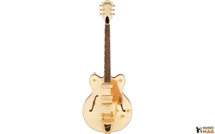 GRETSCH ELECTROMATIC PRISTINE LTD CENTER BLOCK DOUBLE-CUT WITH BIGSBY WHITE GOLD