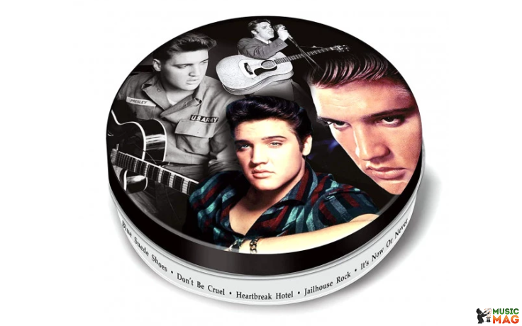 Retro Musique Elvis Presley - 8 Pieces Coaster Set With Real Vinyl Coasters