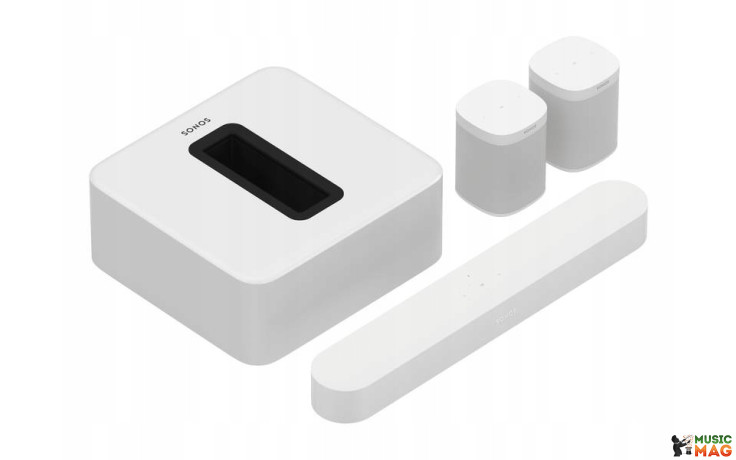Sonos 5.1. Sonos Beam G2, Sub & One SL White