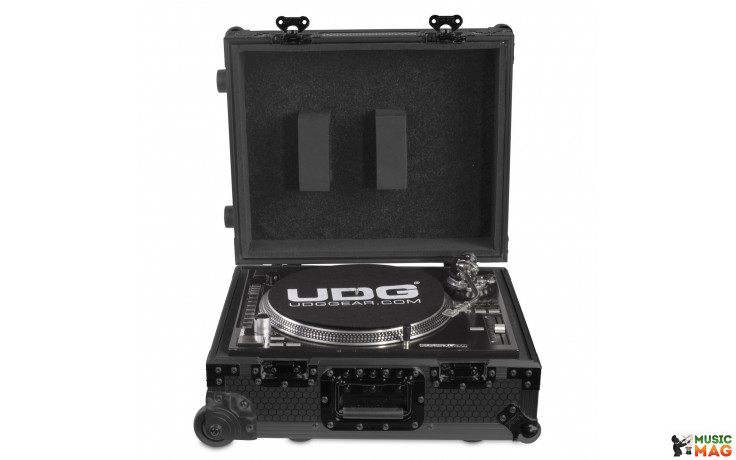 UDG Ultimate Flight Case Multi Format Turntable Black MK2 Plus (Trolley Wheels) (U91029BL2
