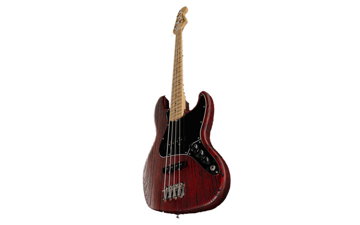 FENDER AMERICAN STANDARD SANDBLASTED LTD EDITION JAZZ BASS MN CRIMSON SATIN