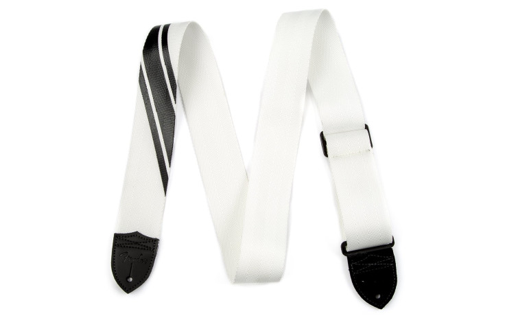 FENDER STRAP COMPETITION STRIPE WHITE AND BLACK