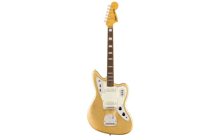 SQUIER LIMITED EDITION CLASSIC VIBE '70S JAGUAR MATCHING HEADSTOCK GOLD SPARKLE