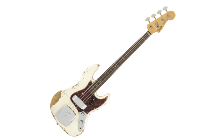 FENDER CUSTOM SHOP 1961 JAZZ BASS HEAVY RELIC OLYMPIC WHITE
