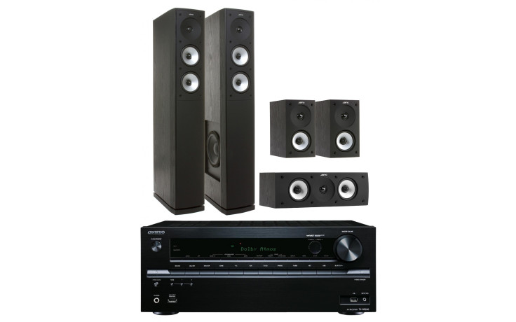 Jamo S 626 HCS Black и ресивер Onkyo TX-NR636 Black
