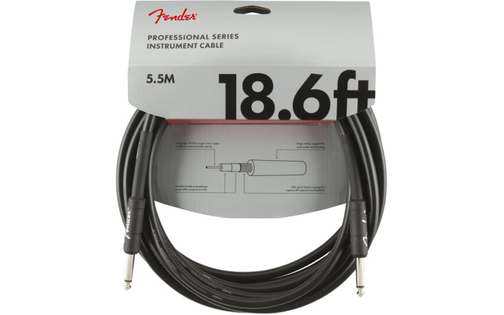 FENDER CABLE PROFESSIONAL SERIES 18.6' BLACK