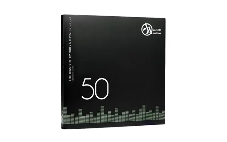Audio Anatomy 50 X 12" PP Crystal Clear Outer Sleeves 80 Micron