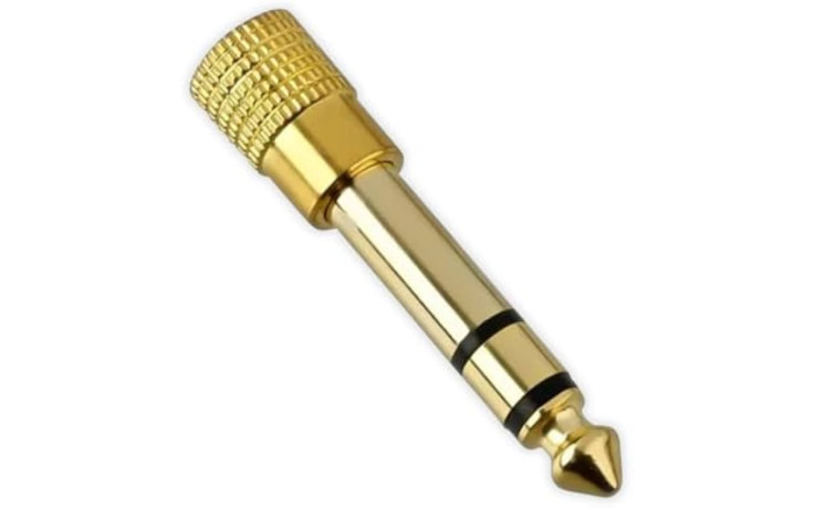 Beyerdynamic Jack adaptor plugged 3,5mm socket to 6,3mm jack gold