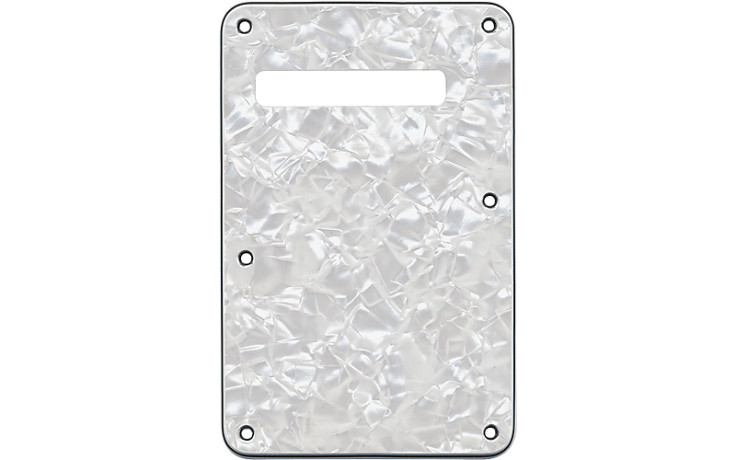 FENDER STRATOCASTER BACK PLATE STRATOCASTER TREMOLO CAVITY COVER 4-PLY WHITE MOTO