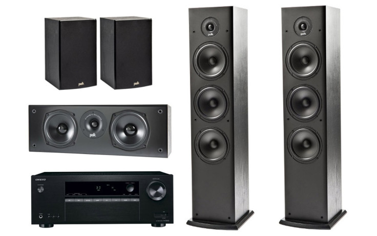 Polk Audio Set 5.0 Polk Audio T50 / T15 / T30 Black + AV Onkyo TX-SR252 Black