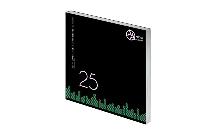 Audio Anatomy 25 X 12" PP Crystal Clear Outer Sleeves 80 Micron