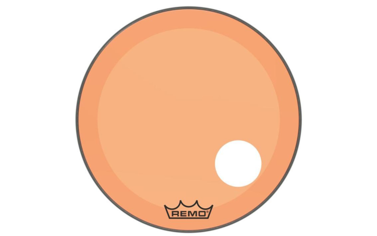 REMO POWERSTROKE3 22" COLORTONE ORANGE WITH 5" OFFSET HOLE