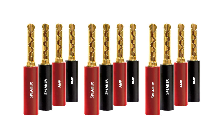 AUDIOQUEST spc SureGrip100 Banana Gold set of 12