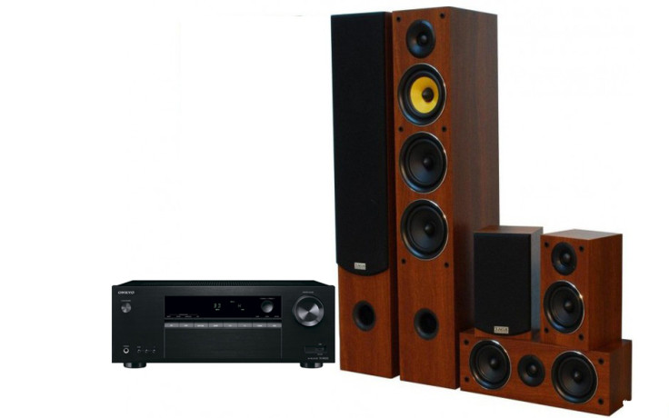 Onkyo TX-SR393 + Taga Harmony TAV–506 v.2 WALNUT