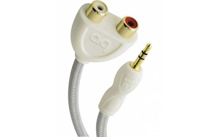 AUDIOQUEST Splitter FLX-Mini/RCA Adaptor(Male Stereo 3.5mm. <>2xFemale RCA)