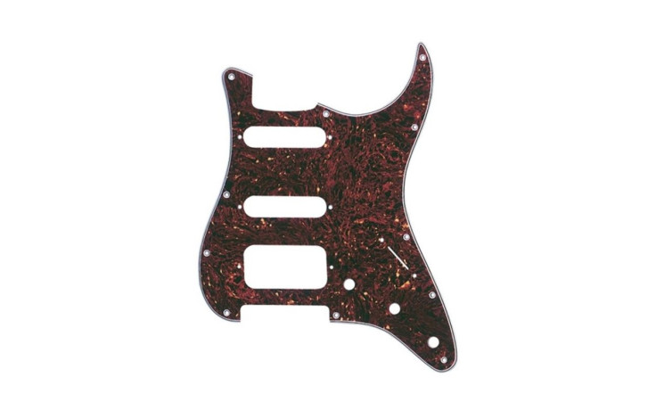 FENDER PRE-WIRED STRAT PICKGUARD HSS TORTOISE SHELL 11 HOLE