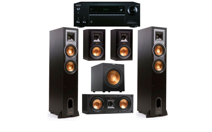 Onkyo TX-NR575E + set 5.1 Klipsch R-24F/14m/25c/10sw
