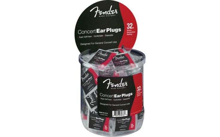 FENDER CONCERT FOAM EAR PLUGS BOWL OF 100 PAIRS
