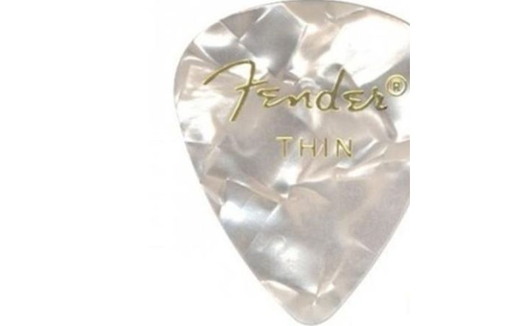 Fender 351 PREMIUM CELLULOID WHITE MOTO THIN