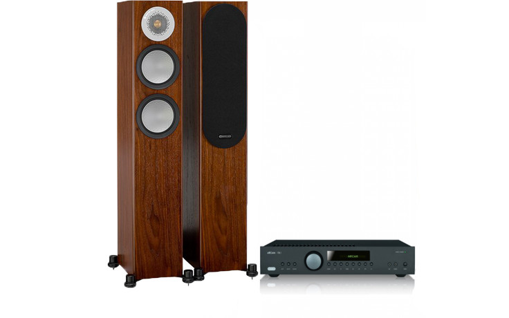 Arcam FMJ A29 Black + Monitor Audio Silver 200 Walnut