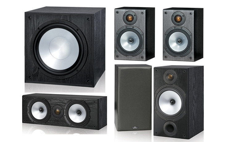 Monitor Audio MR2/MR1/MRcentre/MRW-10 set 5.1 Black