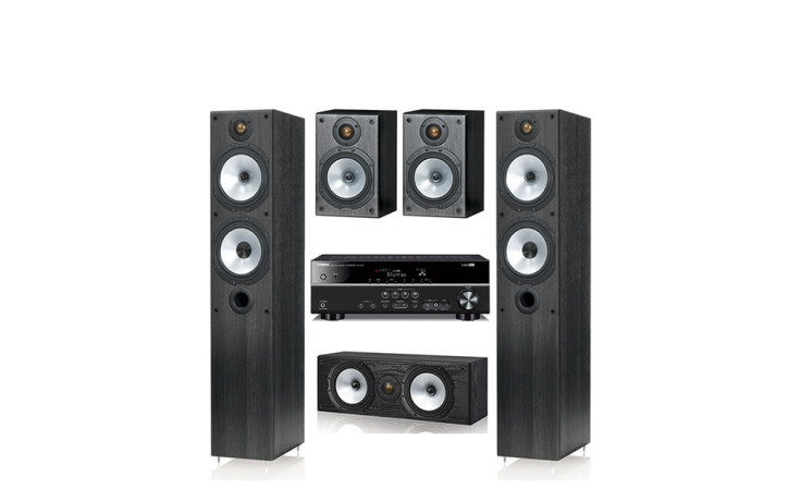 Monitor Audio MR4 и ресивер Yamaha RX-V383