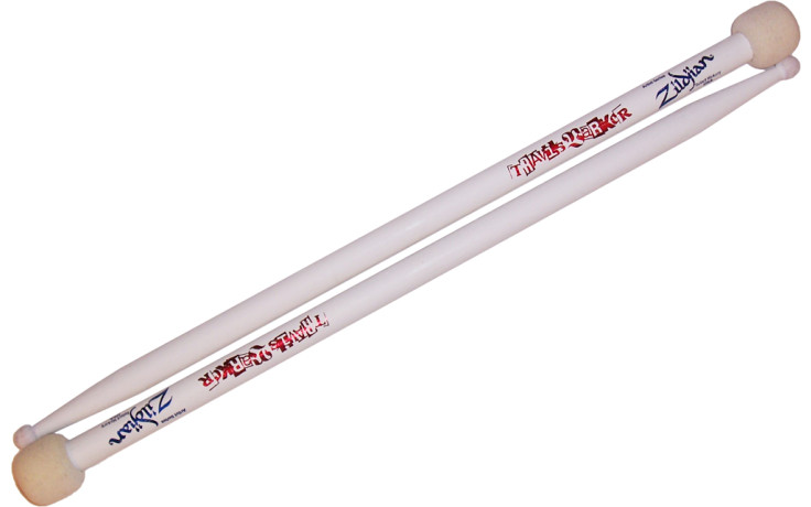 ZILDJIAN TRAVIS BARKER DRUMSTICKS WOOD WHITE
