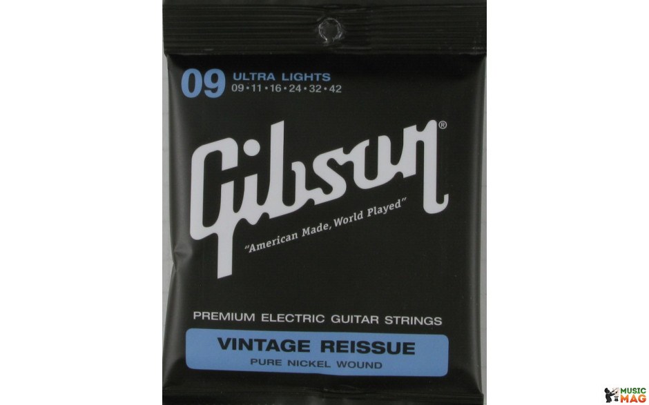Gibson SEG-VR9 VINTAGE RE-ISSUE PURE NICKEL WOUND .009-.042