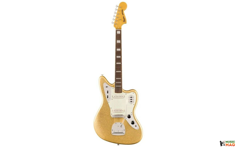 SQUIER LIMITED EDITION CLASSIC VIBE '70S JAGUAR MATCHING HEADSTOCK GOLD SPARKLE