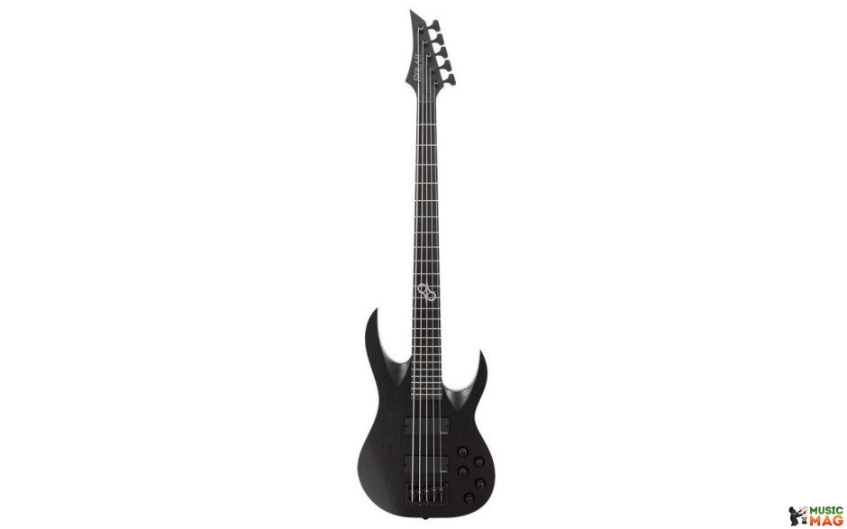 SOLAR GUITARS AB1.5BOP BLACK OPEN PORE MATTE