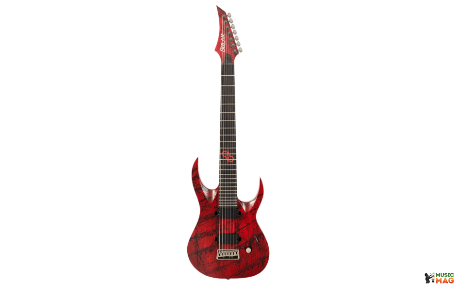SOLAR GUITARS A2.7CANIBALISMO+ BLOOD RED OPEN PORE W/BLOOD SPLATTER