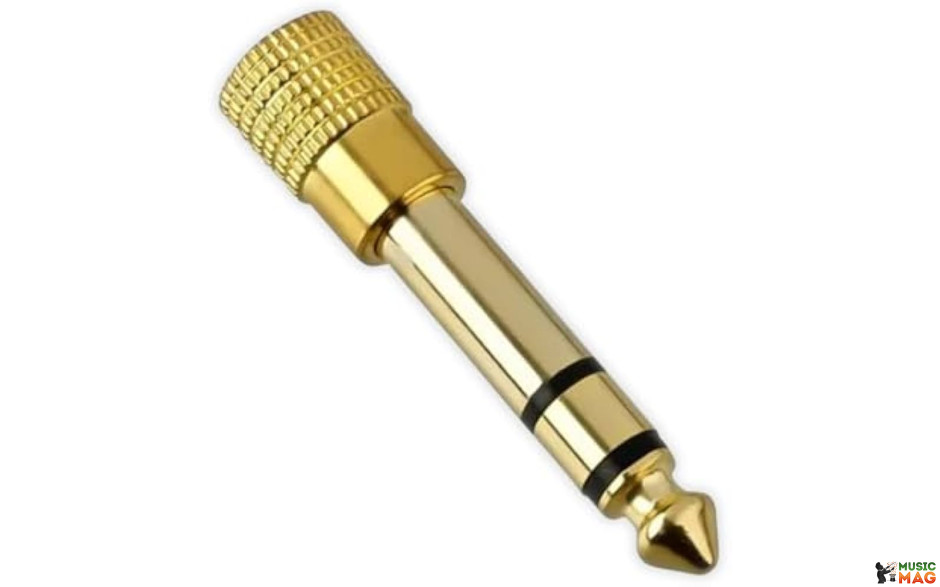 Beyerdynamic Jack adaptor plugged 3,5mm socket to 6,3mm jack gold