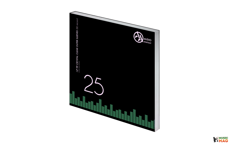 Audio Anatomy 25 X 12" PP Crystal Clear Outer Sleeves 80 Micron