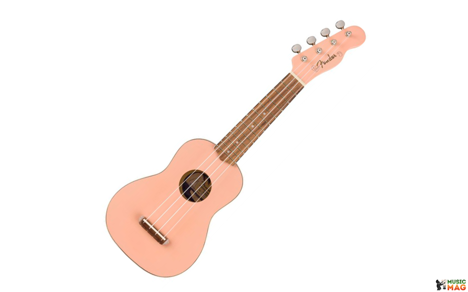 FENDER UKULELE VENICE SOPRANO SHELL PINK WN