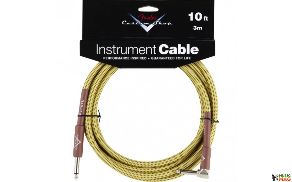 FENDER CUSTOM SHOP PERFORMANCE CABLE 10 ANGLED TW
