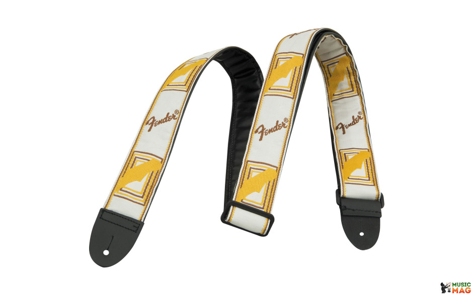 Fender 2" MONOGRAMMED WHITE/BROWN/YELLOW STRAP