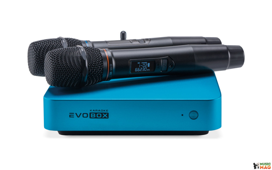 Караоке-система для дома EVOBOX Plus [Ocean] + микрофоны SE 201D