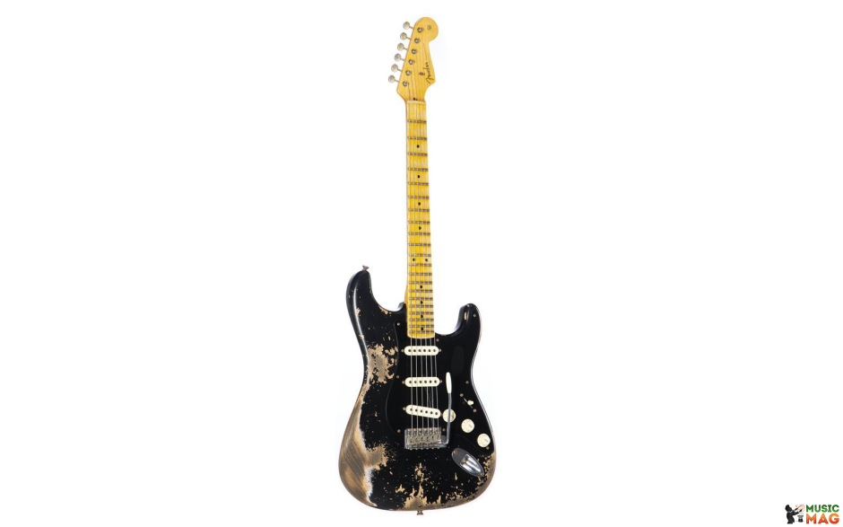FENDER CUSTOM SHOP LIMITED EDITION POBLANO STRATOCASTER SUPER HEAVY RELIC AGED BLACK
