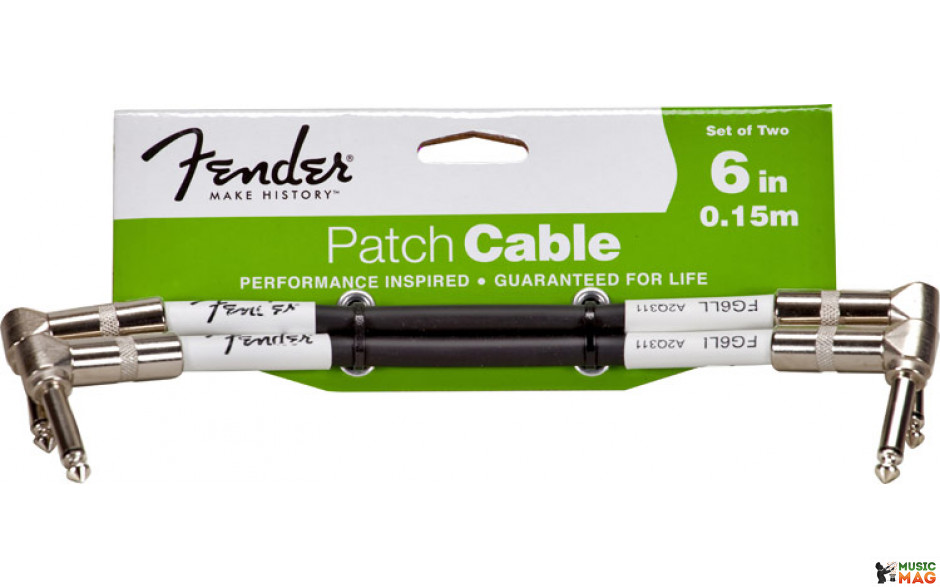 FENDER PERFORMANCE PATCH CABLE TWO PACK 6 BK