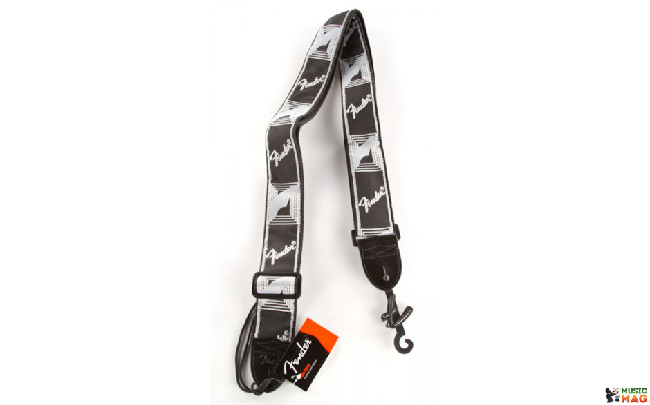 Fender 2" MONOGRAMMED BLACK/LIGHT GREY/DARK GREY STRAP
