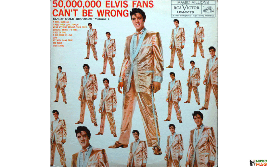 Elvis Presley - 50,000,000 Elvis Fans Can't Be Wrong (Elvis' Gold Records - Volume 2) Vinyl LP