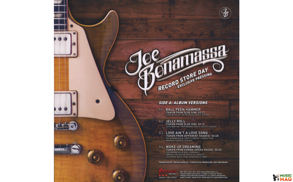 Joe Bonamassa - Record Store Day - Exclusive Pressing (2015) Vinyl LP