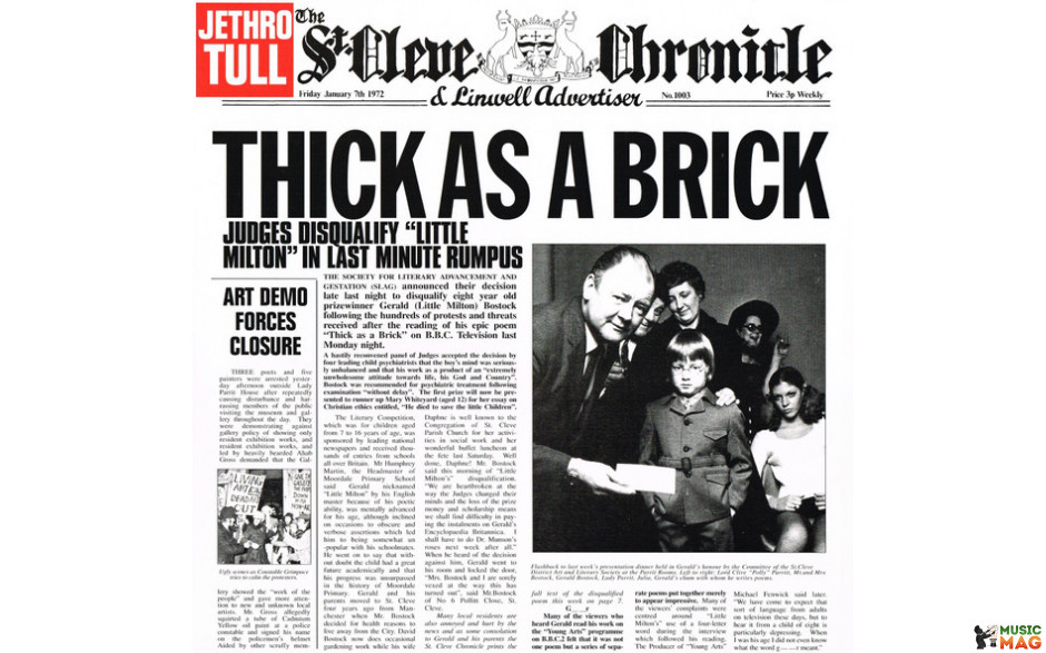 Jethro Tull - Thick As A Brick 1972/2015 (0825646139507, 180 Gm.) Chrysalis/eu Mint (0825646139507)
